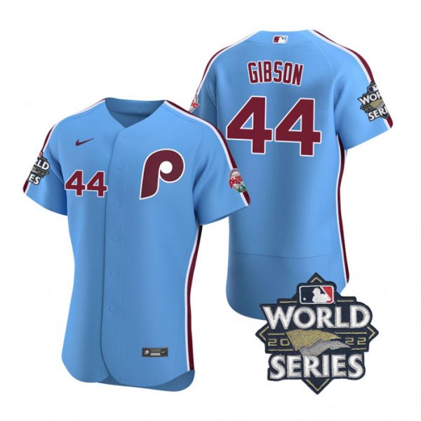 Phillies 44 Kyle Gibson Blue Nike 2022 World Series Flexbase Jersey,We sell and wholesale Phillies 44 Kyle Gibson Blue Nike 2022 World Series Flexbase Jersey on line form chian!
